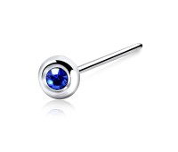 Stone Ball Silver Straight Nose Stud NSKA-19